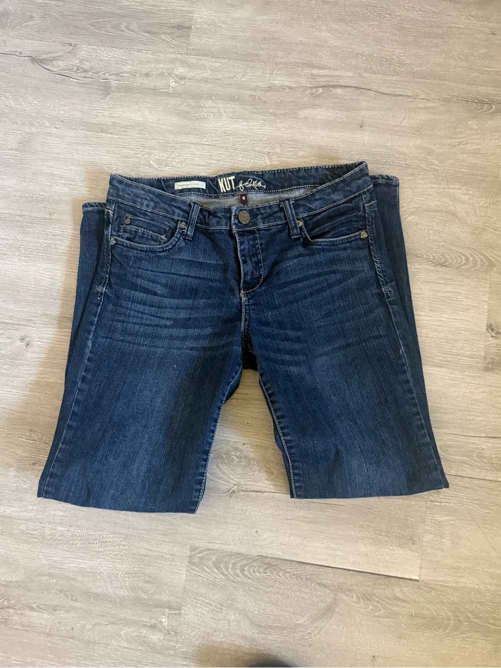 Kut from the Kloth Women's Straight Leg Dark Blue Jeans